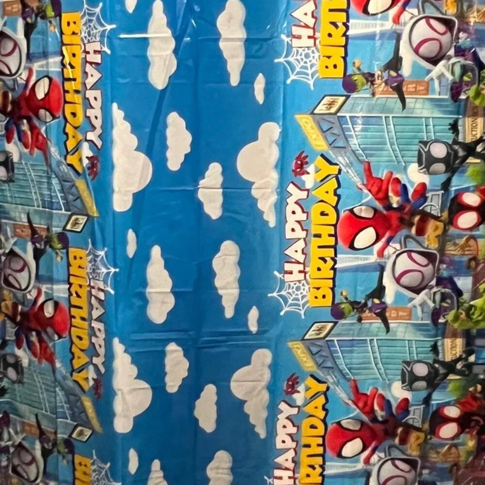 Spider-Man & Friends Happy Birthday Plastic Tablecloth 54